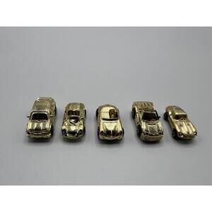 Set of 5 Vintage Micro Machines Gold Plated Die-Cast Cars - Collector's Edition